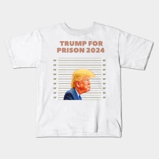 donald trump Mugshot 2024 never surrender Kids T-Shirt